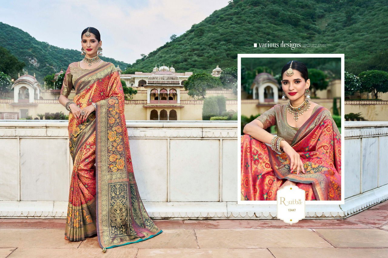 Kg Rutba Vol 5 Designer Kanjivaram Heavy Wedding Wear Wholesale Silk Sarees